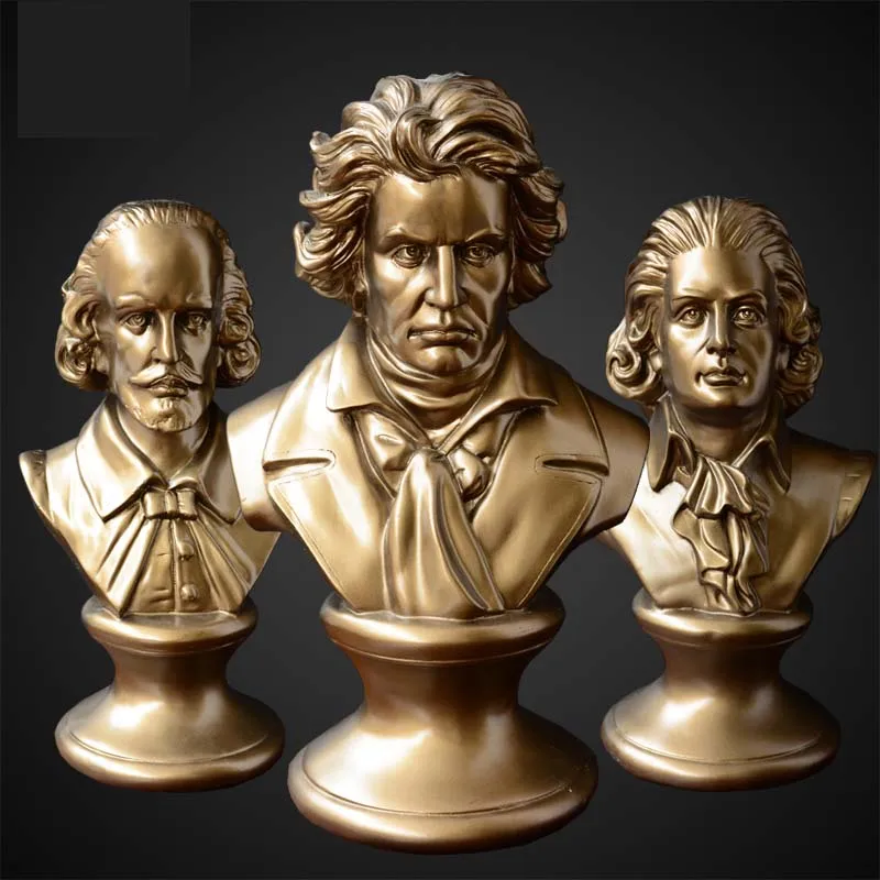 Nordic Štýl Beethoven Príručka Sochárstvo|Poprsie Studenej Liate Bronzové Sochy, Sošky pre Domácnosti, Kancelárie, Školy, Spálne Dekorácie